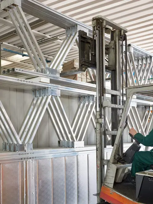 Aluminium load-bearing structure of an INCOMAC drying kiln