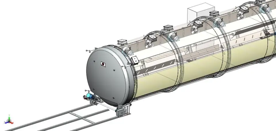 ISVE EM with air circulation around the stack