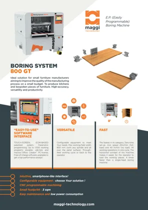 Cover of the MAGGI BS 800 GT brochure