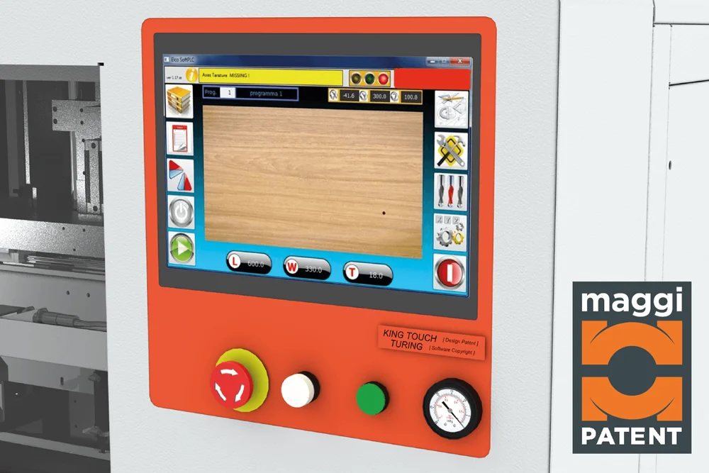 Original view of the MAGGI BS 800 GT control screen