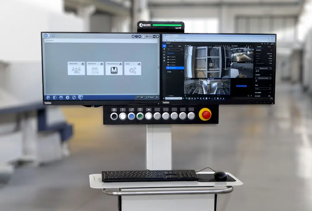 The operator uses the SCM Maestro active beam and wall console