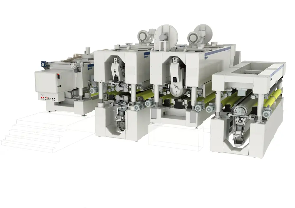 Modular sanding and calibration machine SCM DMC system XL