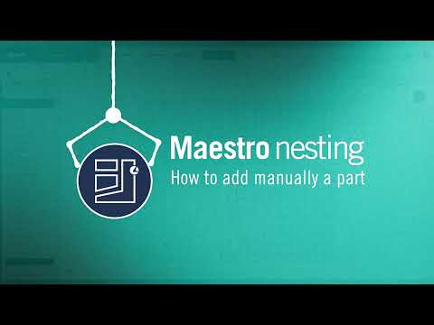 Maestro nesting · ročno dodajanje elementa